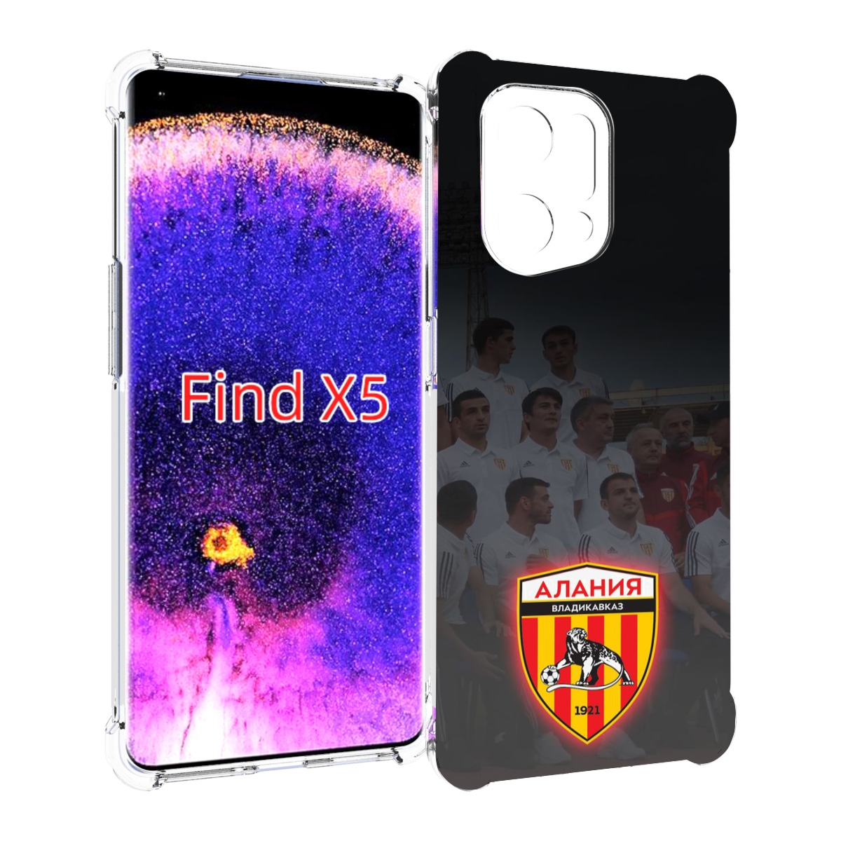 

Чехол MyPads фк алания владикавказ мужской для Oppo Find X5, Прозрачный, Tocco