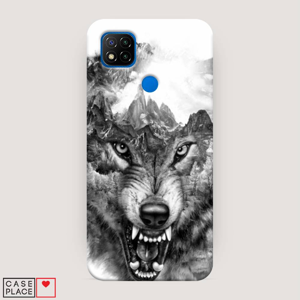 

Пластиковый чехол "Волк в горах" на Xiaomi Redmi 9C, 39020-1