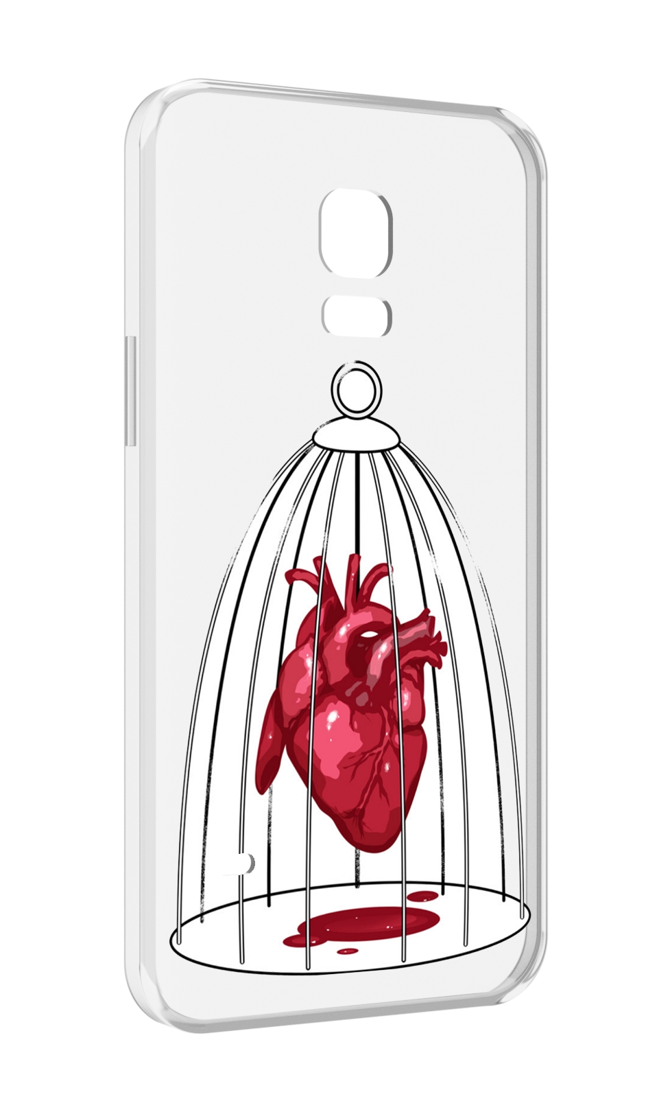 

Чехол MyPads сердце в клетке для Samsung Galaxy S5 mini, Прозрачный, Tocco