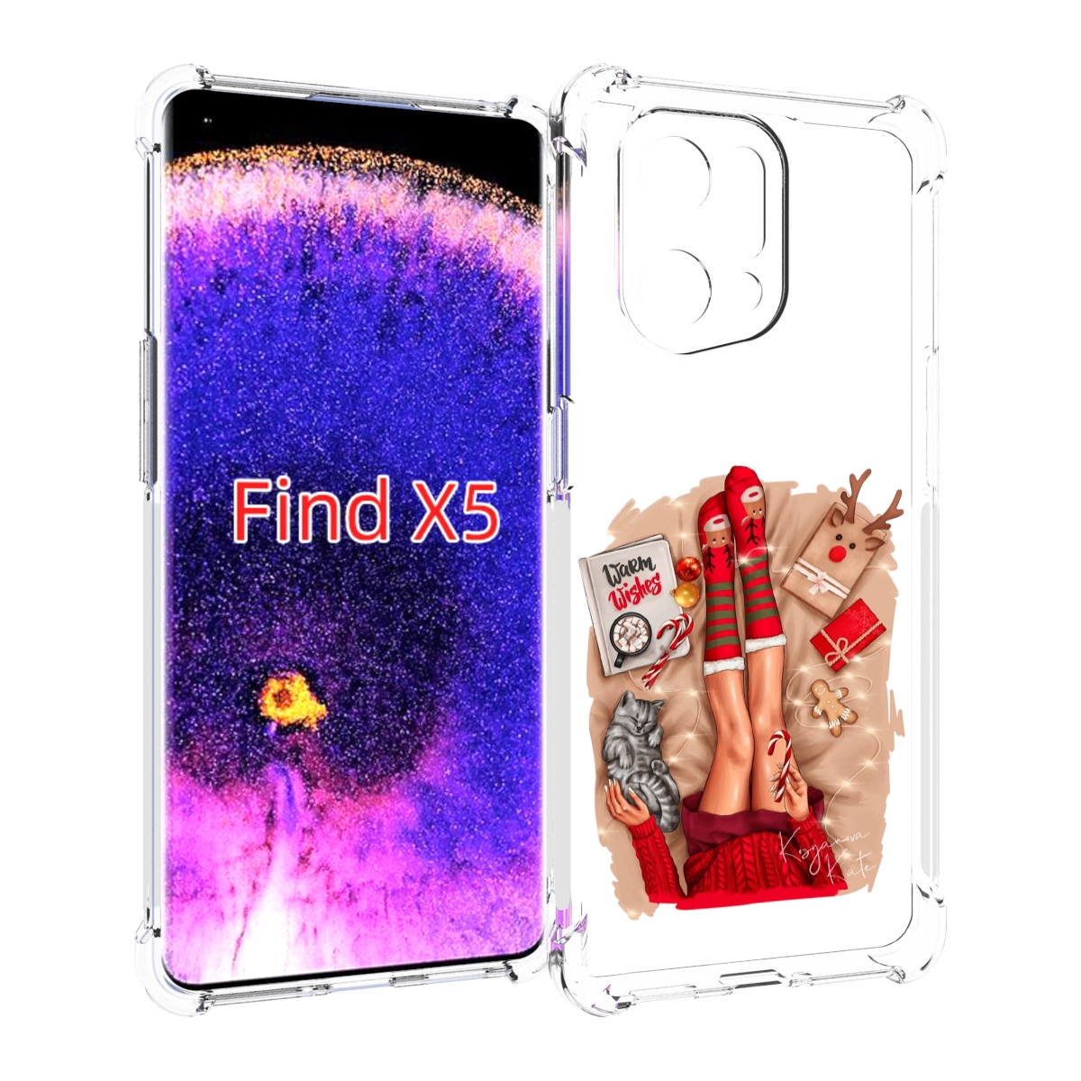 

Чехол MyPads уютный-арт женский для Oppo Find X5, Прозрачный, Tocco