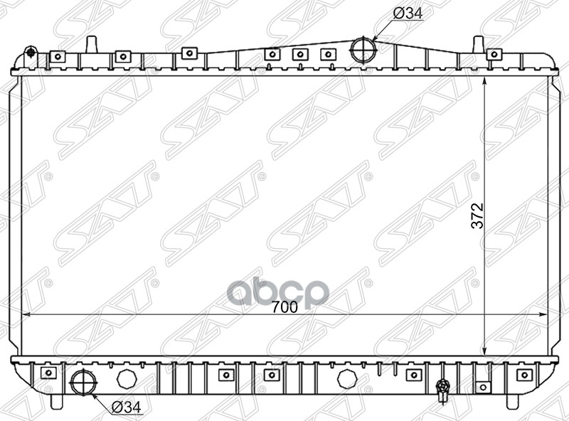 

SAT DW0004-MT Радиатор DAEWOO NUBIRA/CHEVROLET LACETTI/SUZUKI FORENZA 1.4/1.6/1.8 03- 1шт