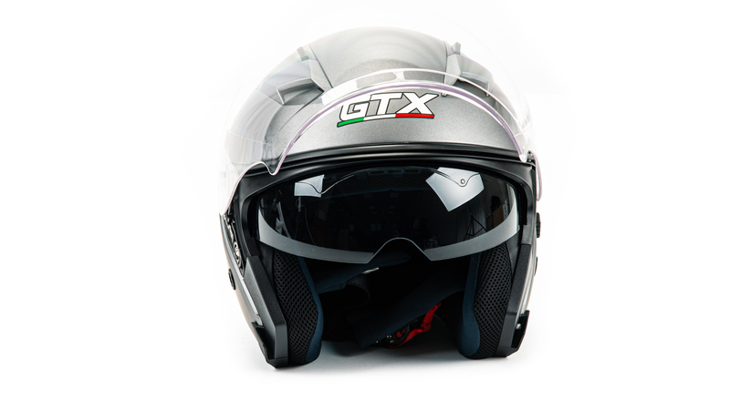 фото Шлем мото открытый gtx 278 (l) #1 metal titanium (2 визора)
