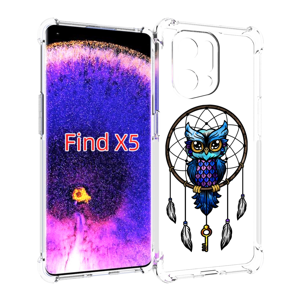 

Чехол MyPads умная-фиолетовая-сова для Oppo Find X5, Прозрачный, Tocco
