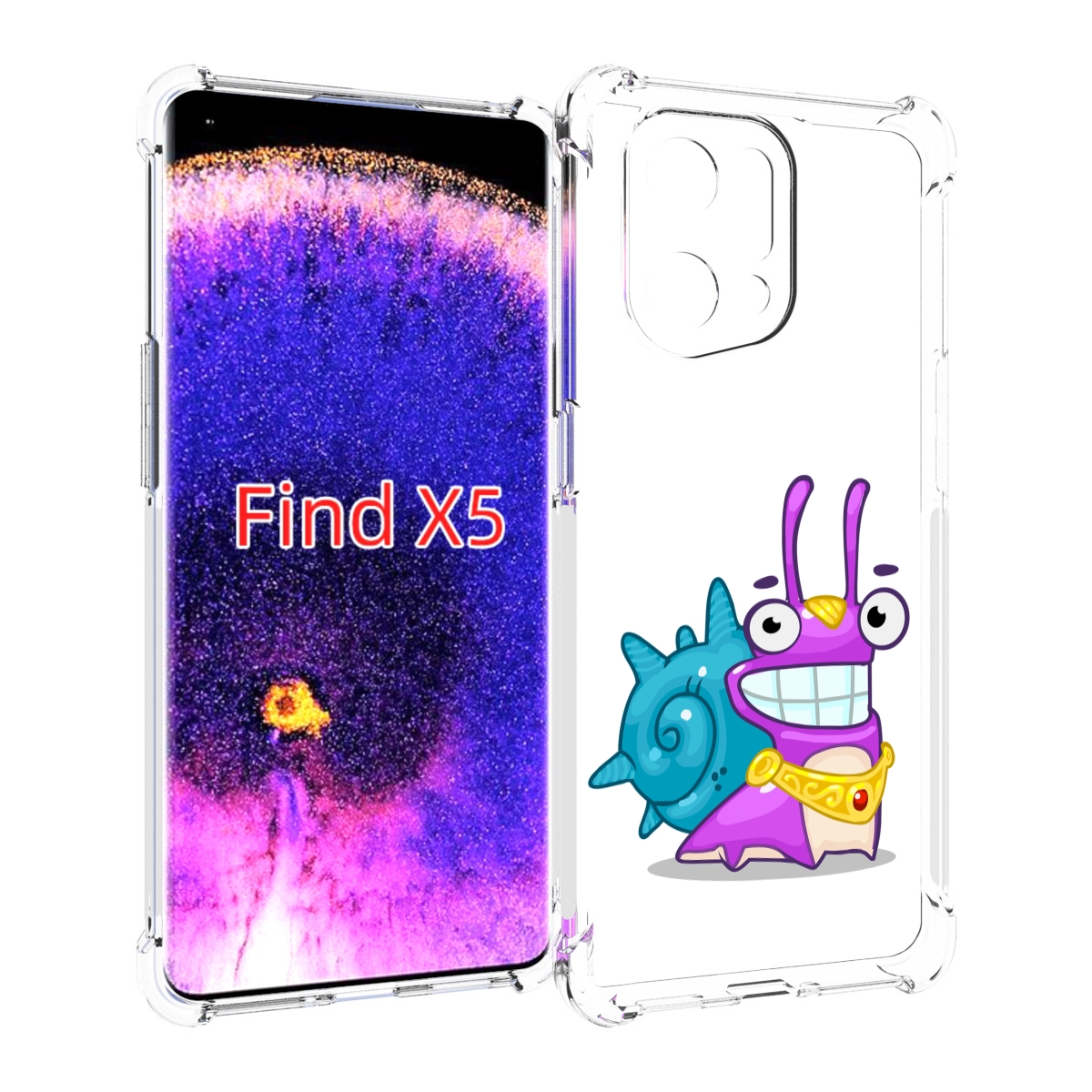 

Чехол MyPads улитка-принц для Oppo Find X5, Прозрачный, Tocco