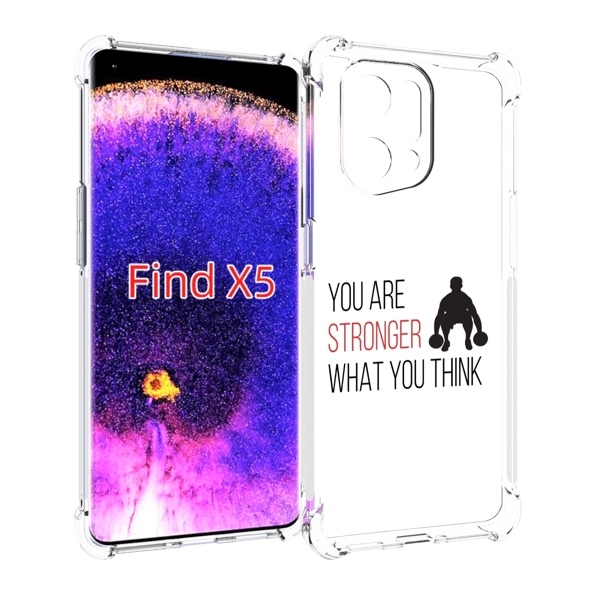 

Чехол MyPads ты-сильнее-чем-думаешь для Oppo Find X5, Прозрачный, Tocco