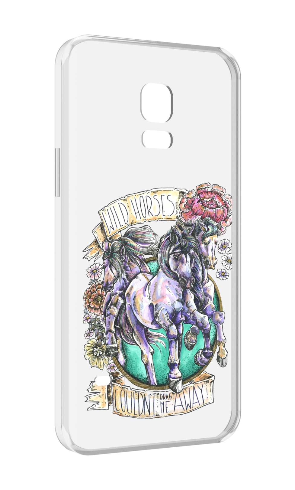 

Чехол MyPads рисунок коней в цветах для Samsung Galaxy S5 mini, Прозрачный, Tocco
