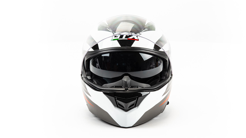 фото Шлем мото модуляр gtx 550 (m) #1 black/white red grey (2 визора)