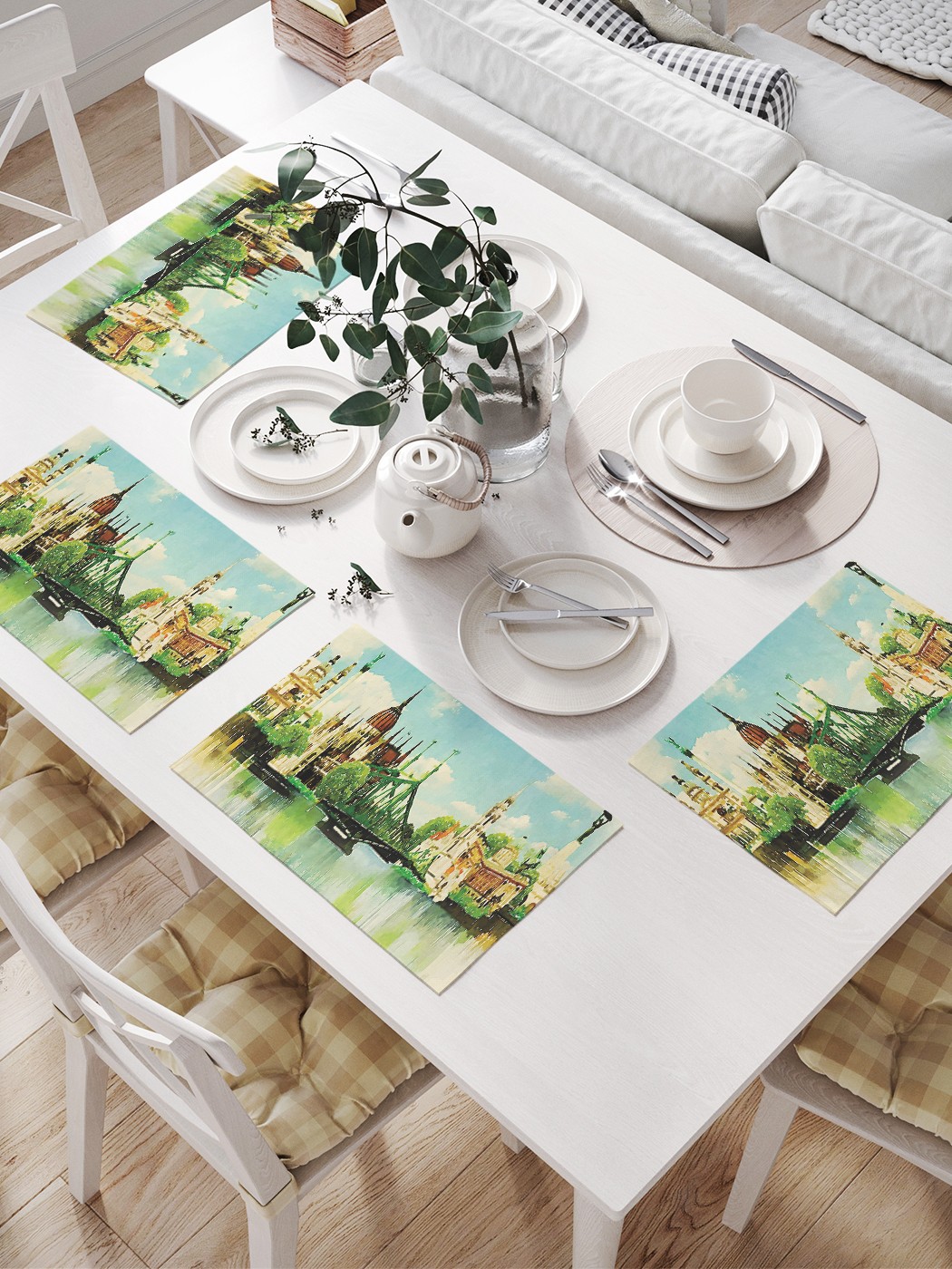 

np_87577 МУЛЬТИ Комплект салфеток с фотопринтом 46x32 см 4 шт., Разноцветный
