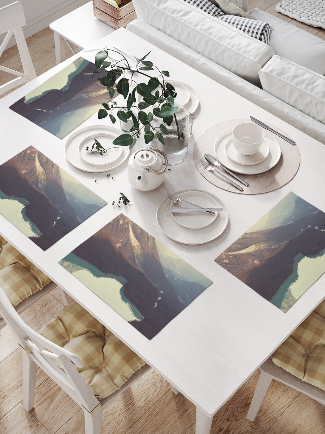 

np_86812 МУЛЬТИ Комплект салфеток с фотопринтом 46x32 см 4 шт., Разноцветный