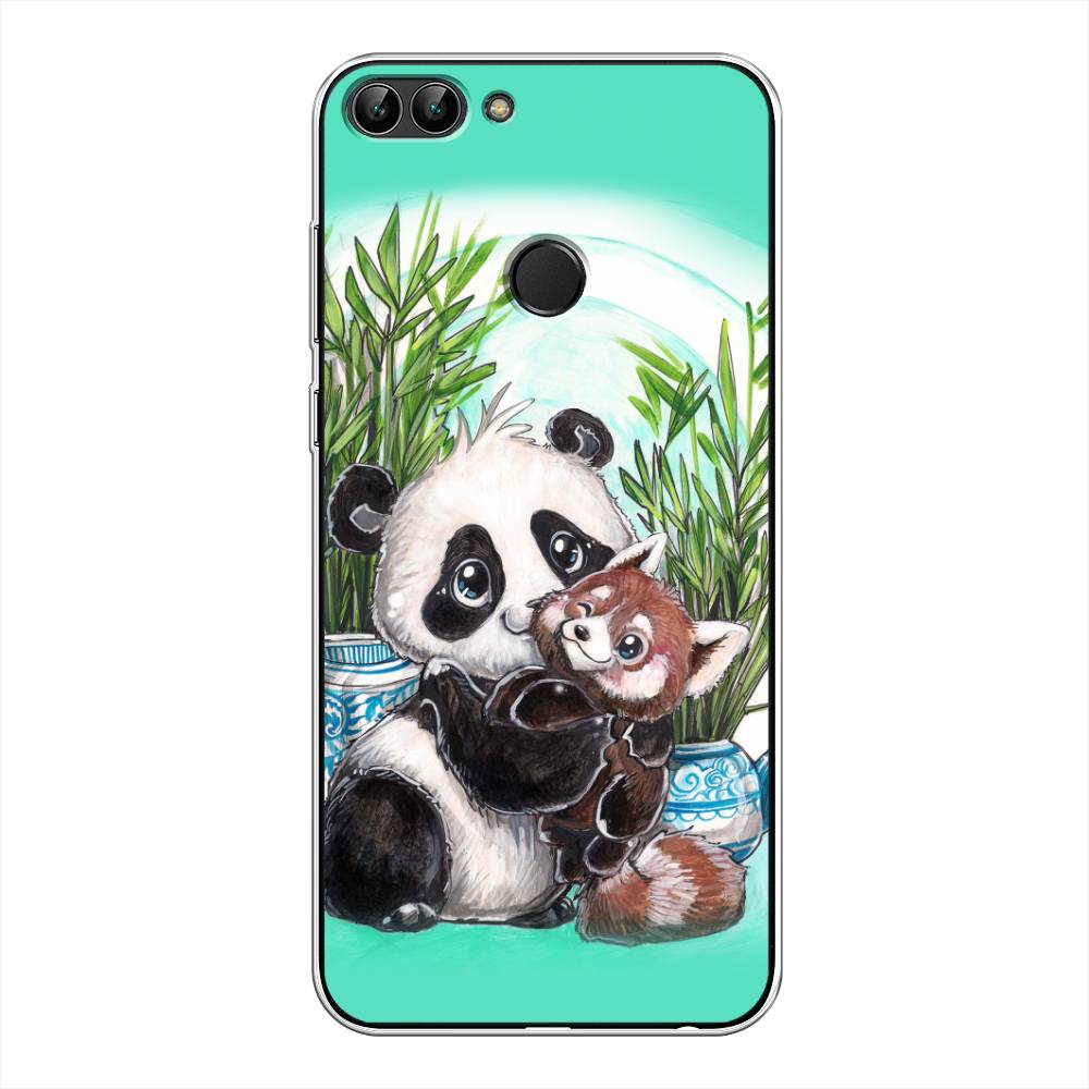 

Чехол Awog на Huawei Y9 2018 "Друзья зверята", Голубой;белый;черный, 64950-2
