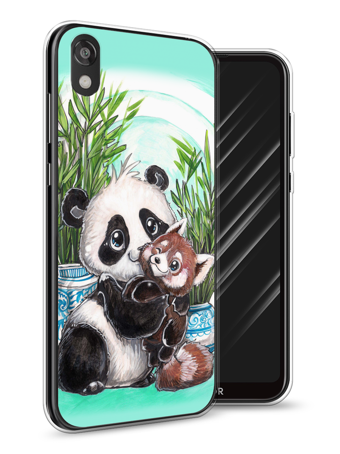 

Чехол Awog на Huawei Y5 2019 "Друзья зверята", Голубой;белый;черный, 69050-2