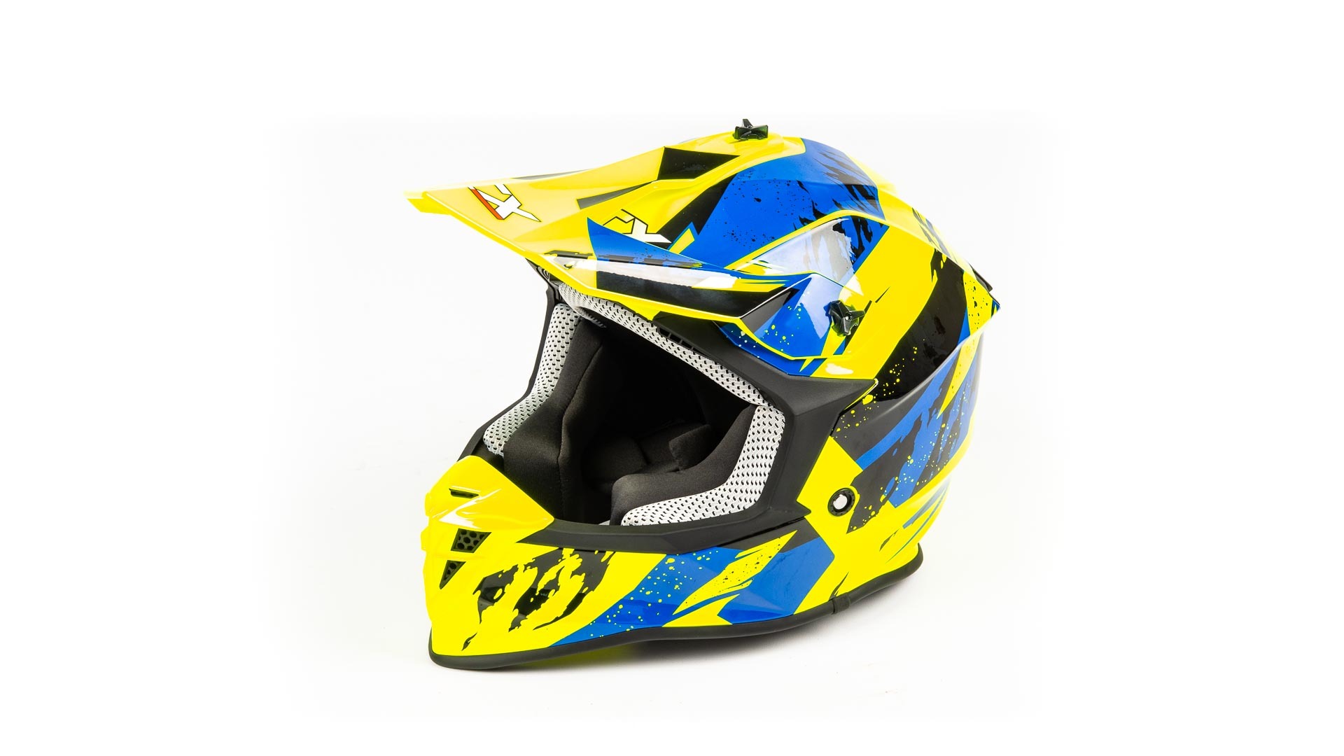 

Шлем мото кроссовый GTX 633 (L) #1 FLUO YELLOW/BLUE BLACK