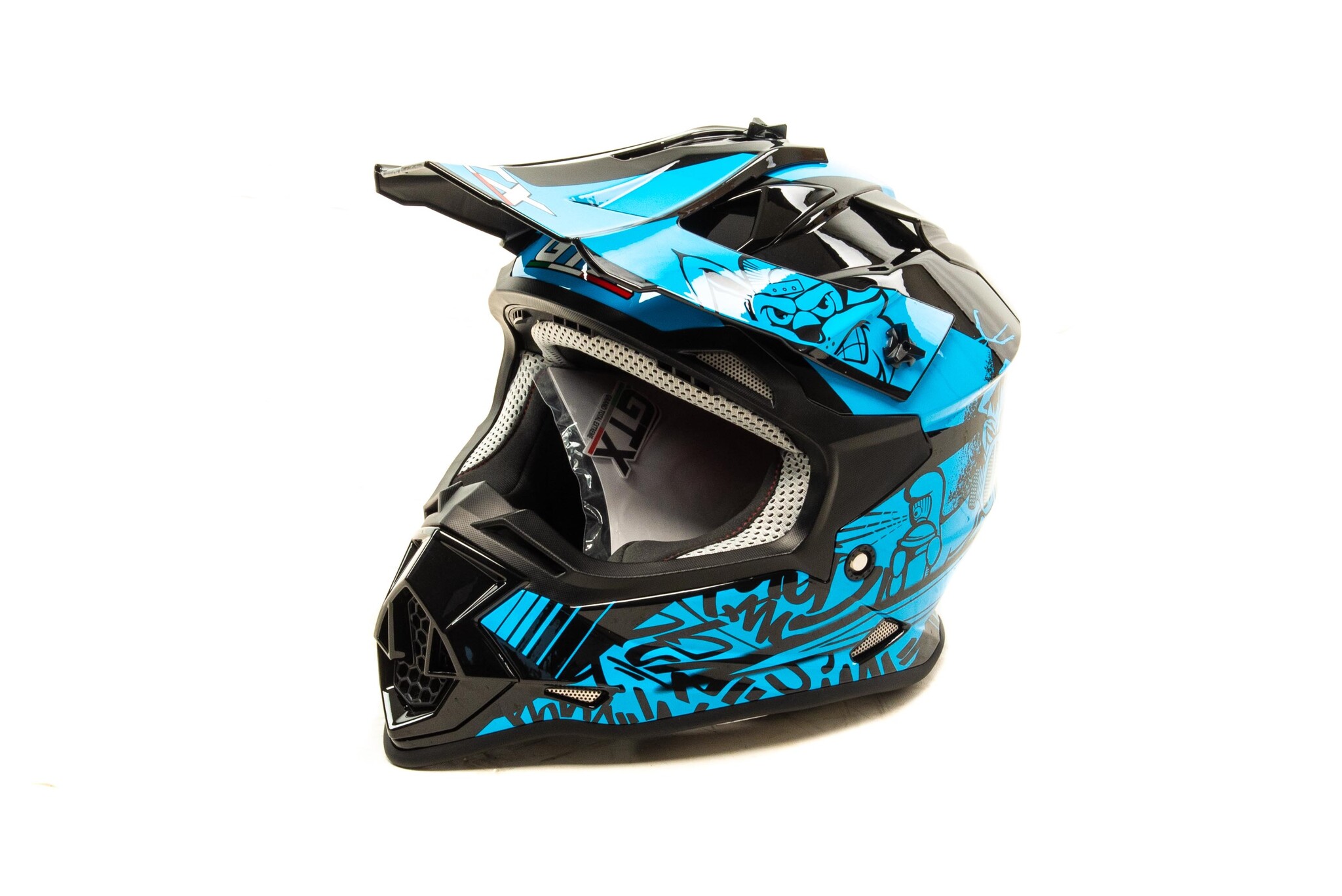 

Шлем мото кроссовый GTX 632S (M) #3 BLACK / BLUE детский (51-52)