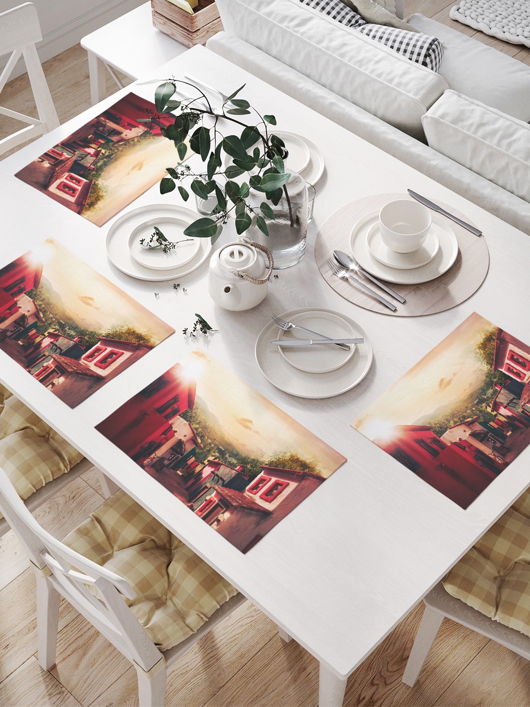 

np_85417 МУЛЬТИ Комплект салфеток с фотопринтом 46x32 см 4 шт., Разноцветный