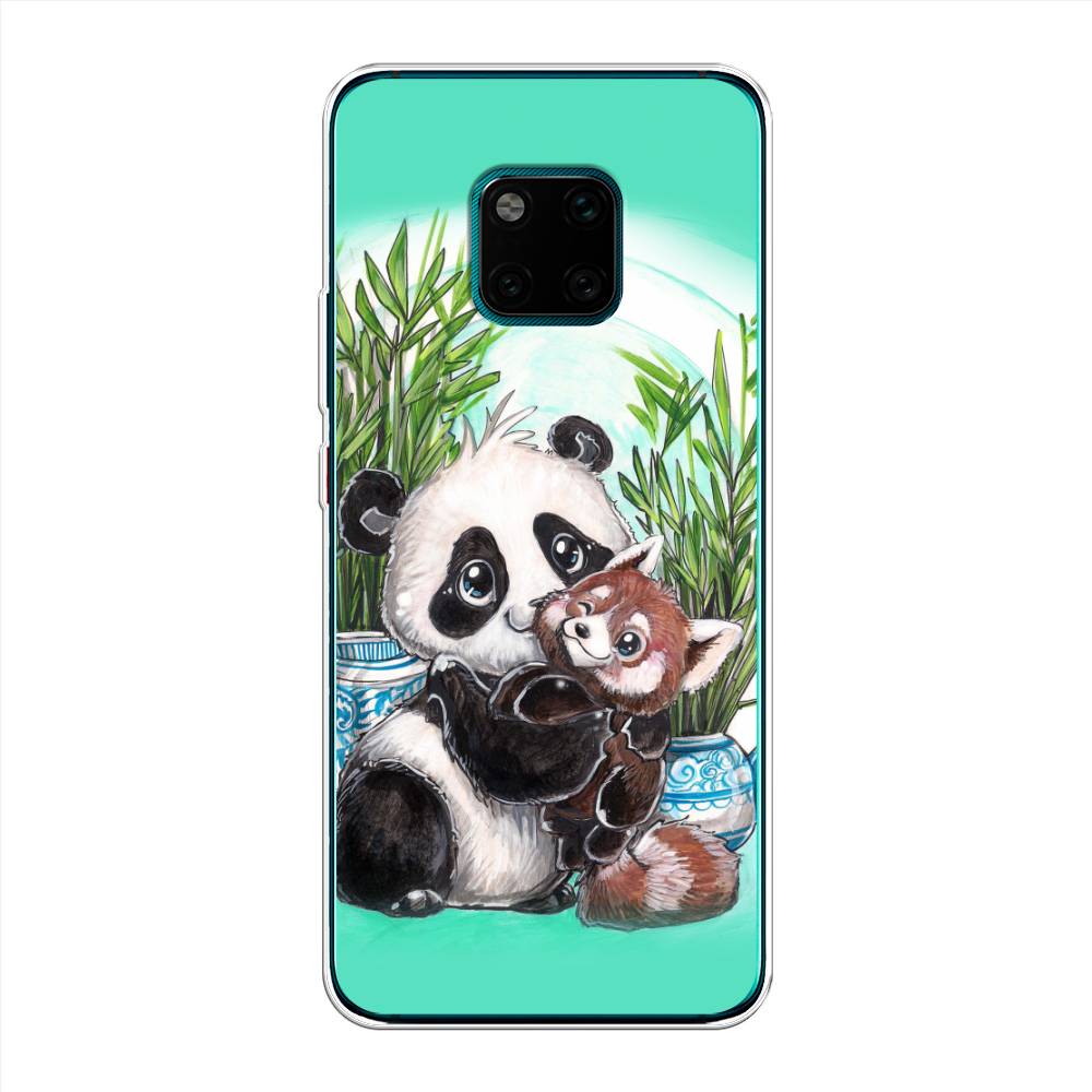 

Чехол Awog на Huawei Mate 20 Pro "Друзья зверята", Голубой;белый;черный, 67050-2