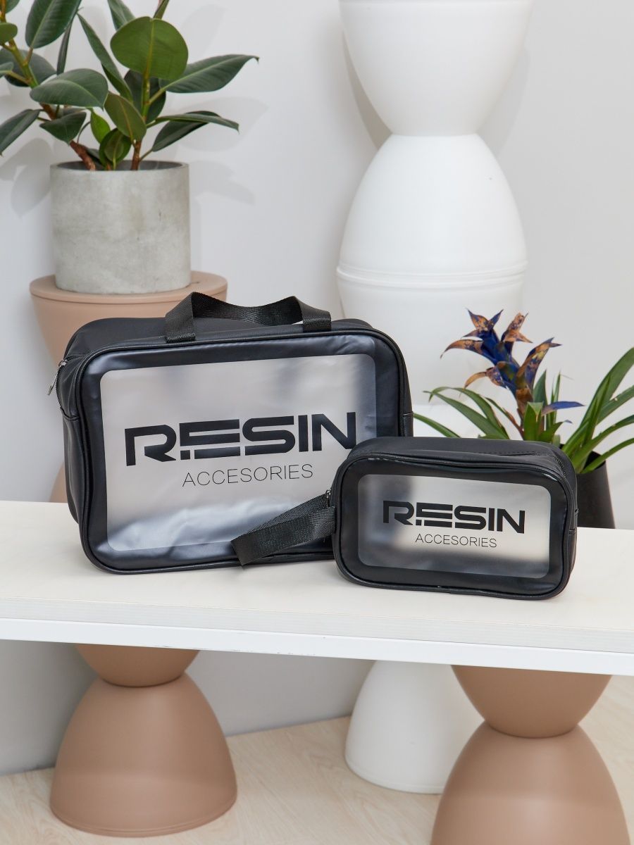 Комплект косметичек унисекс RESIN cosm черный