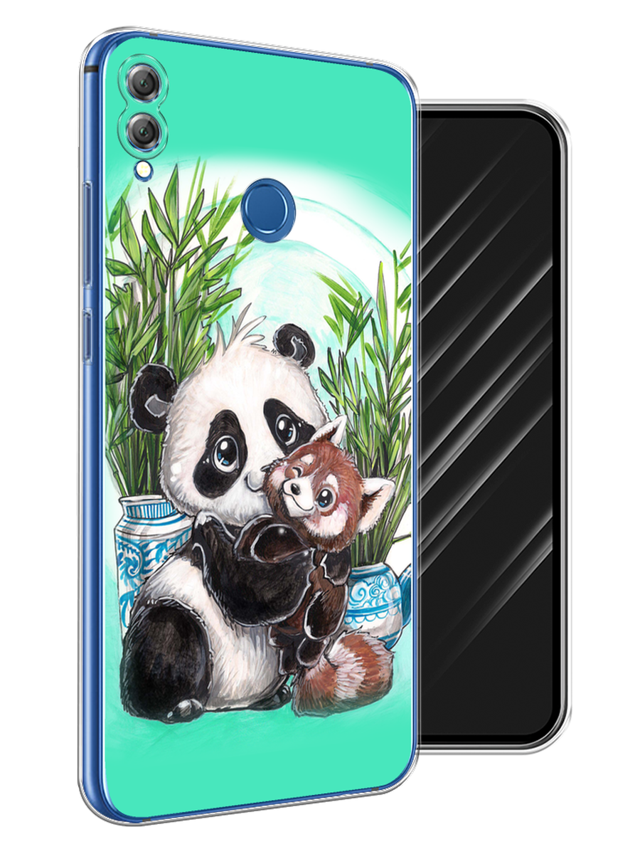 

Чехол Awog на Honor 8X "Друзья зверята", Голубой;белый;черный, 66750-2