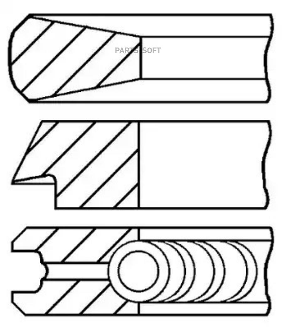 Кольца BMW M47N204D4 M57D306D5 Goetze 0811440045