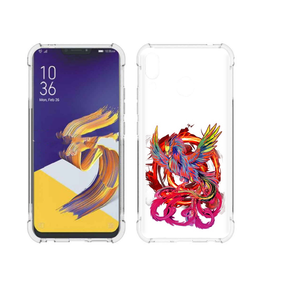 

Чехол MyPads Tocco для Asus ZenFone 5 красочный феникс, Прозрачный, Tocco