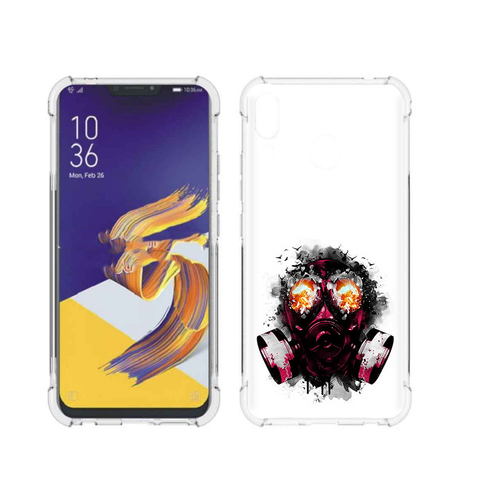 Чехол MyPads Tocco для Asus ZenFone 5 красный противогаз