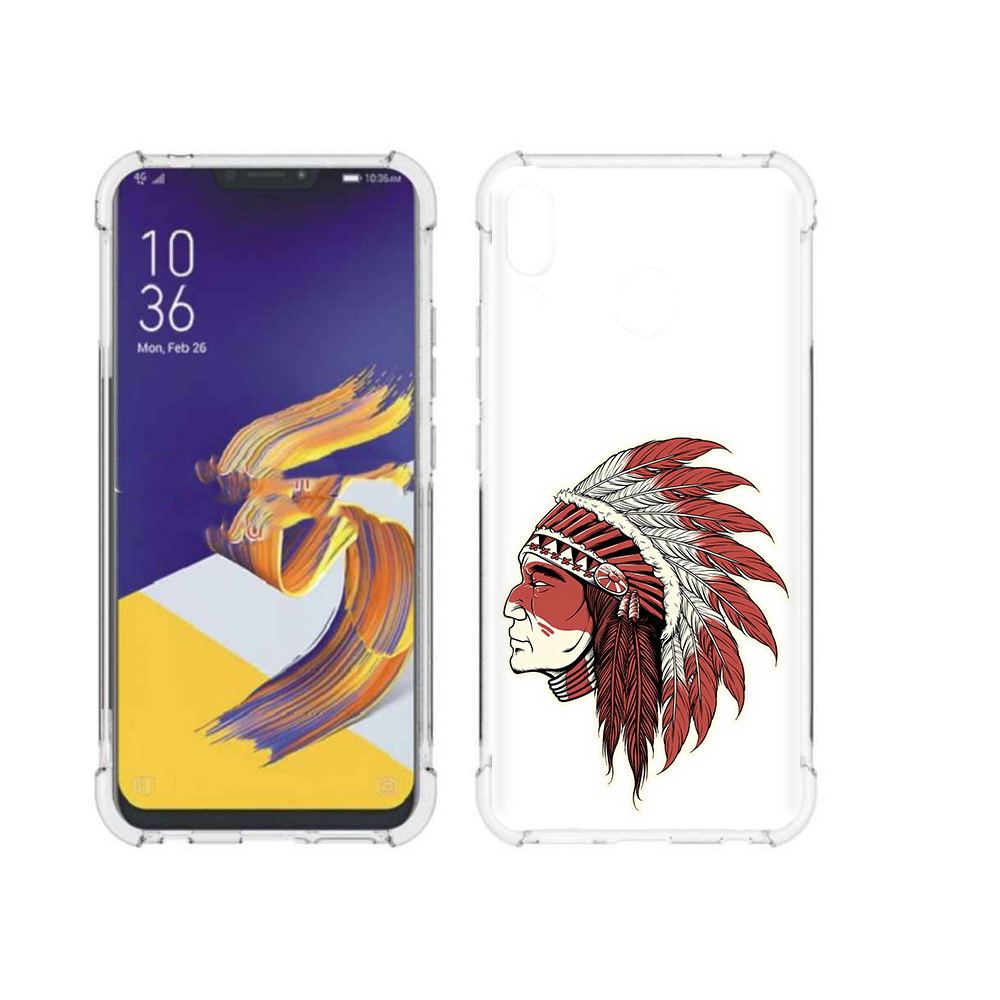 

Чехол MyPads Tocco для Asus ZenFone 5 красный индеец, Прозрачный, Tocco