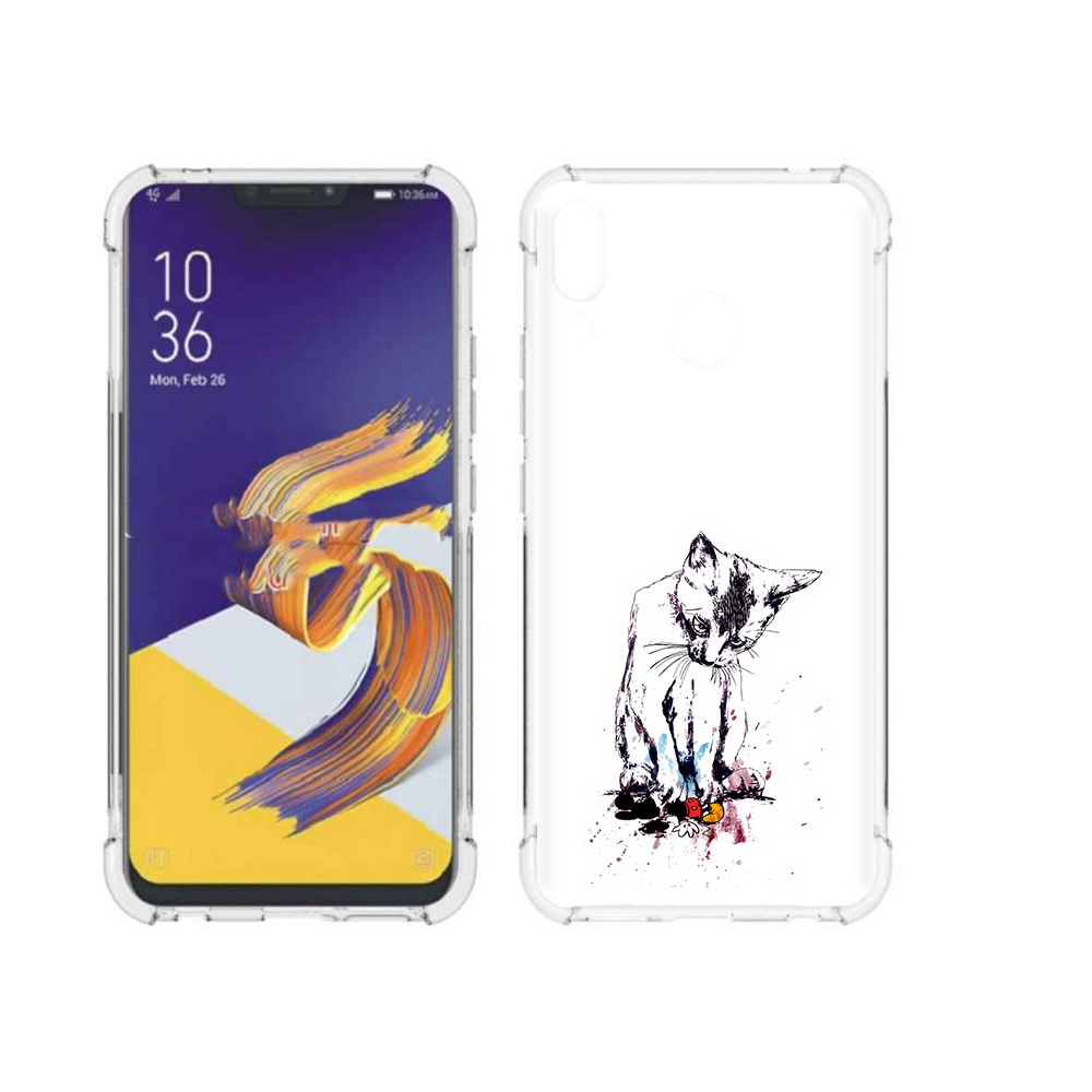 

Чехол MyPads Tocco для Asus ZenFone 5 кот и микки, Прозрачный, Tocco