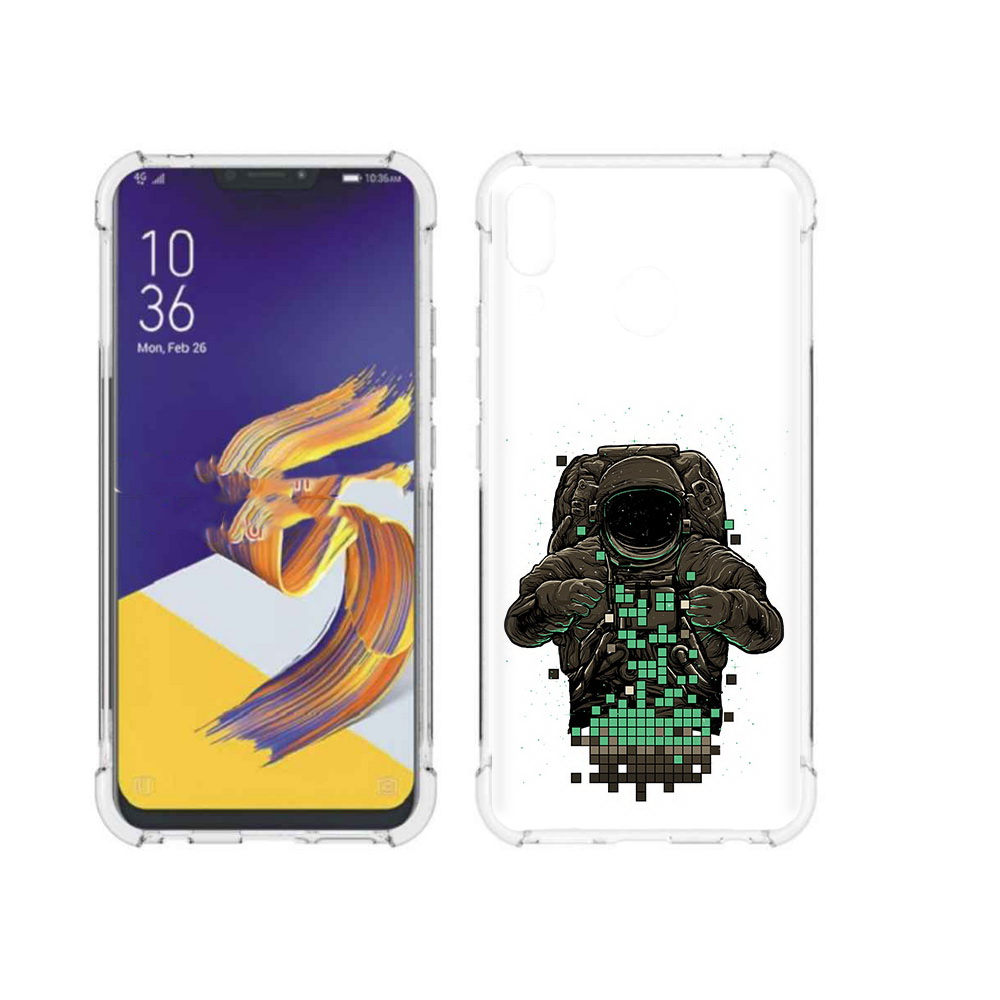 

Чехол MyPads Tocco для Asus ZenFone 5 космонавт с пикселями, Прозрачный, Tocco