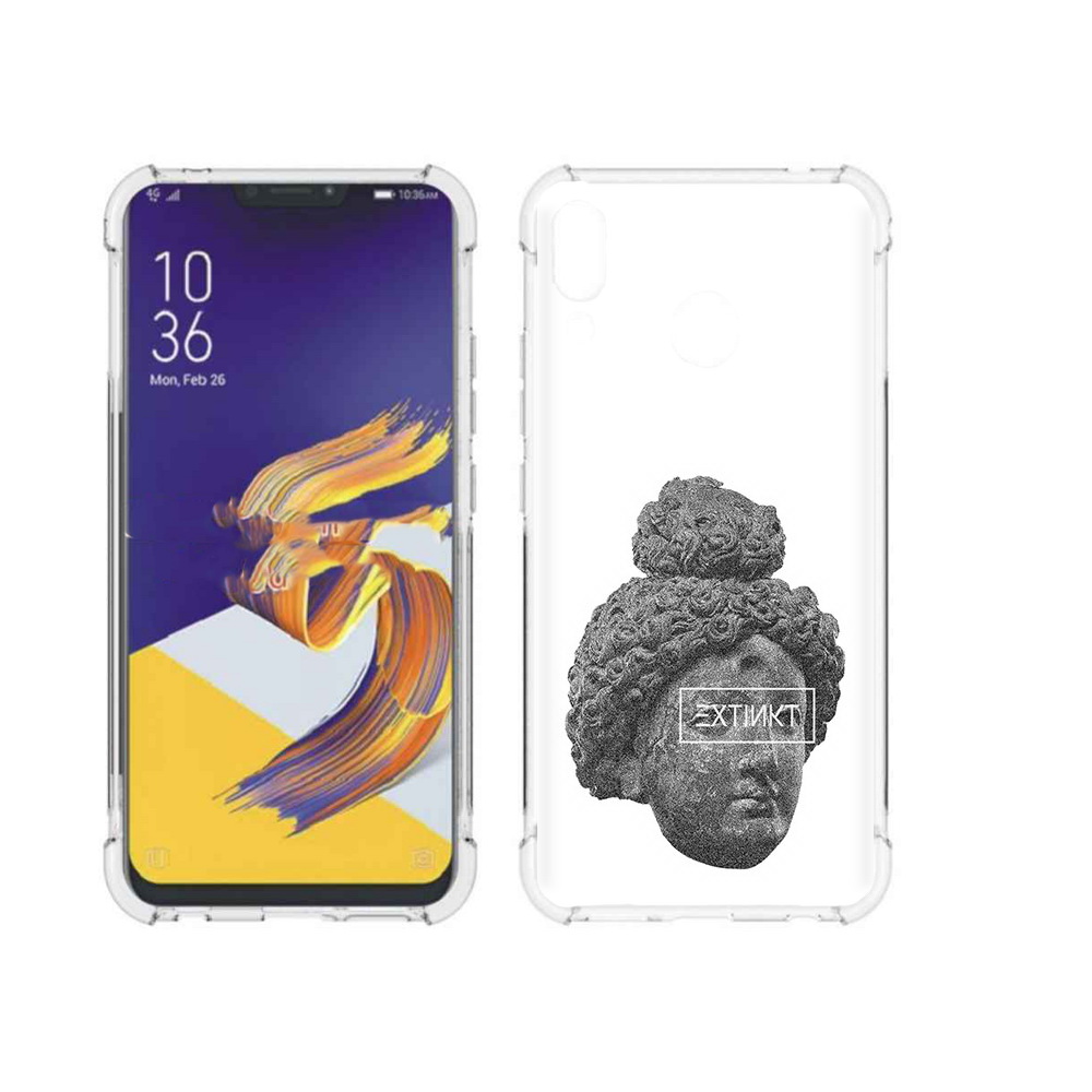 

Чехол MyPads Tocco для Asus ZenFone 5 каменное лицо девушки, Прозрачный, Tocco