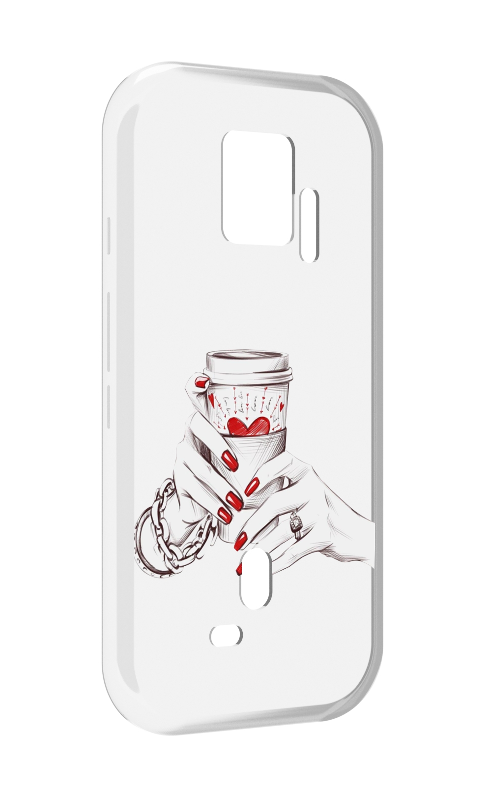 

Чехол MyPads Любовный-стакан для ZTE Nubia Red Magic 7S Pro, Прозрачный, Tocco