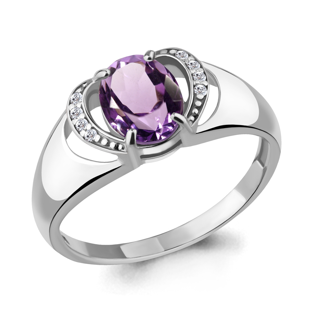 

Кольцо из серебра с аметистом р.  Aquamarine 6914504А_925_р, 6914504А_925_р