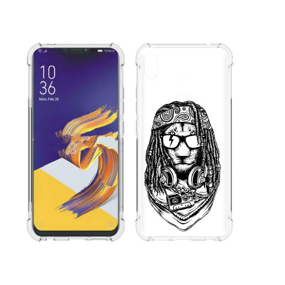 

Чехол MyPads Tocco для Asus ZenFone 5 дреды льва, Прозрачный, Tocco