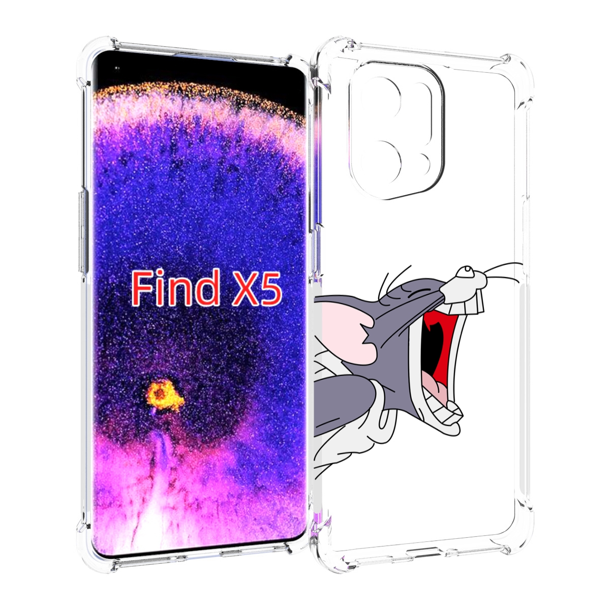 

Чехол MyPads том-голодный для Oppo Find X5, Прозрачный, Tocco