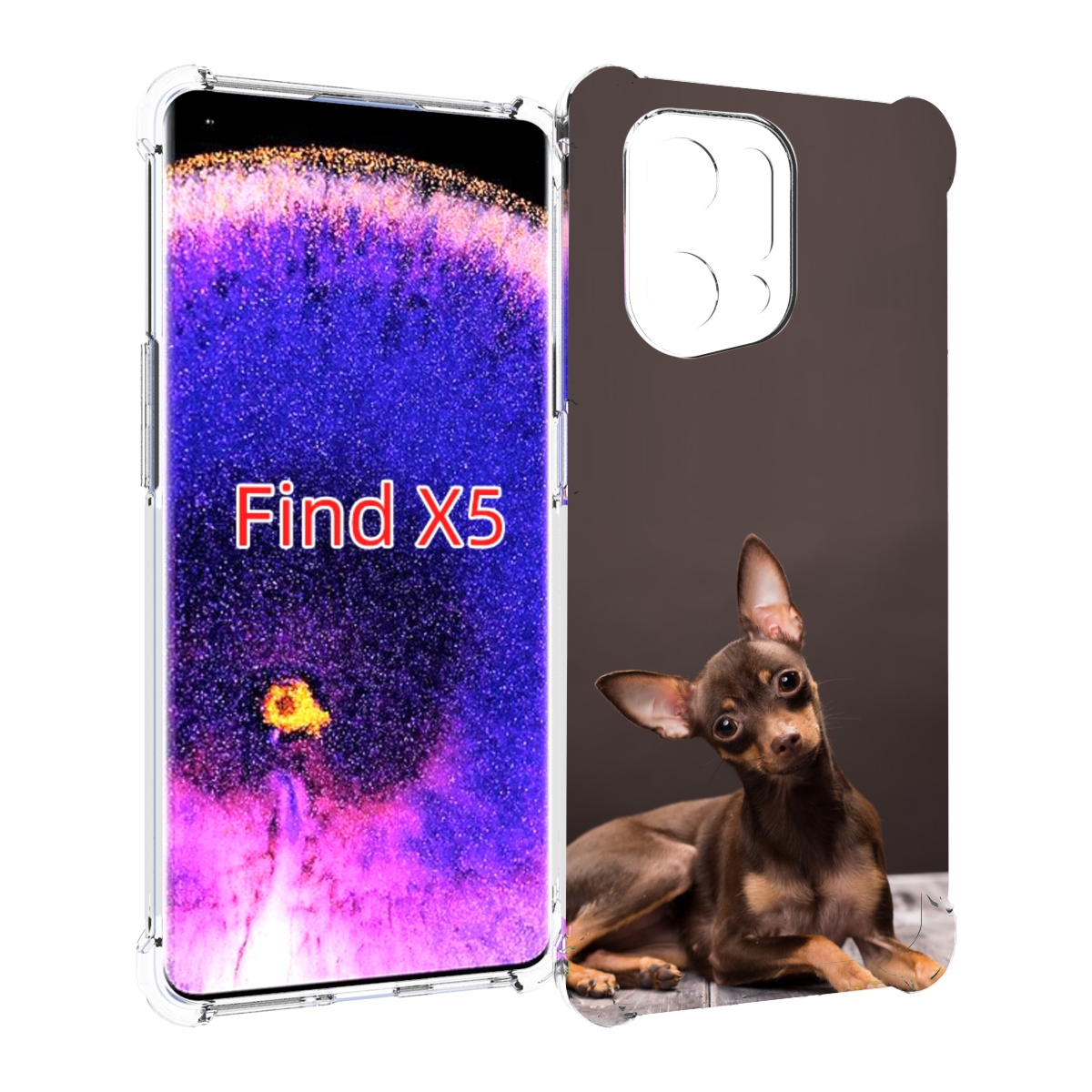 

Чехол MyPads тои терьер для Oppo Find X5, Прозрачный, Tocco
