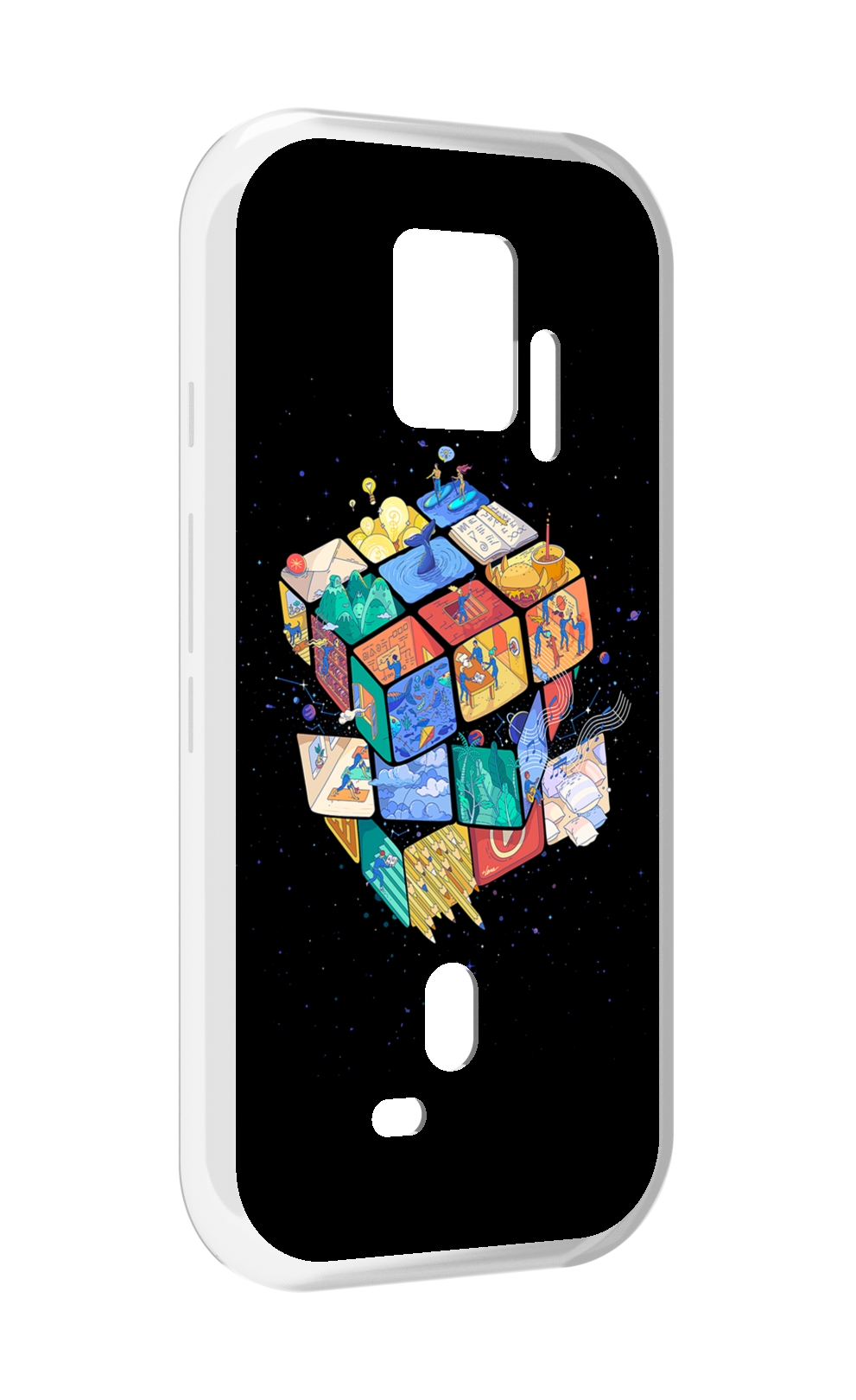 

Чехол MyPads Кубик-Рубика для ZTE Nubia Red Magic 7S Pro, Прозрачный, Tocco