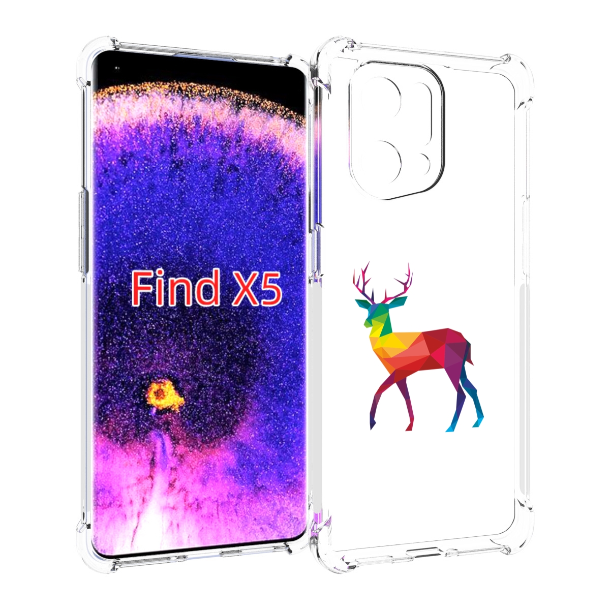 

Чехол MyPads геометрический олень для Oppo Find X5, Прозрачный, Tocco