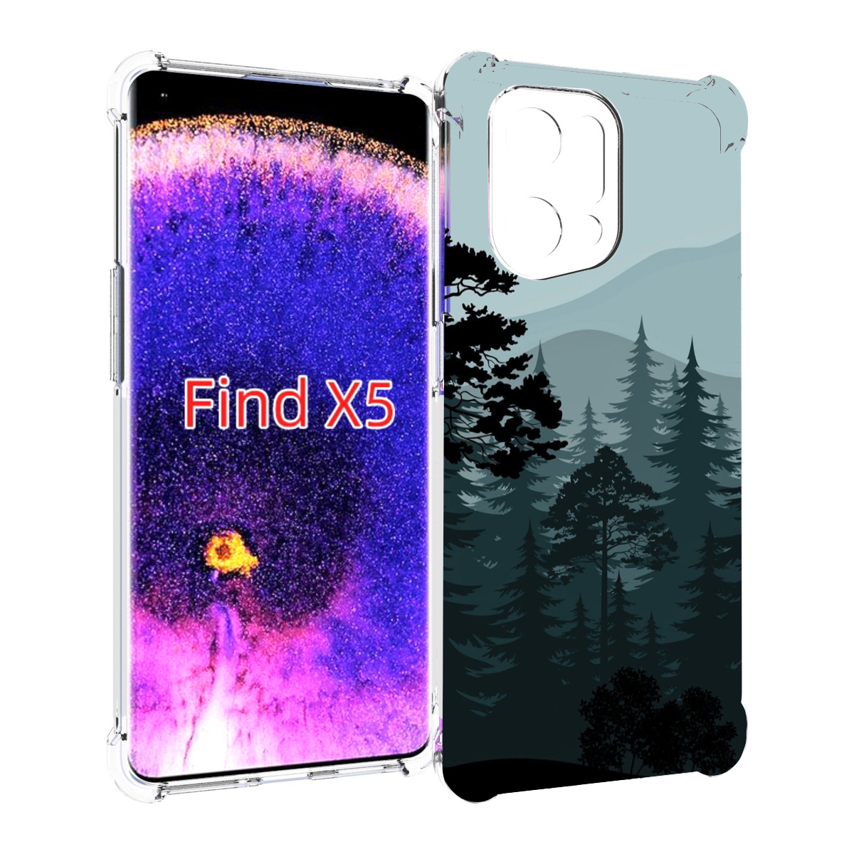 

Чехол MyPads темный лесочек для Oppo Find X5, Прозрачный, Tocco
