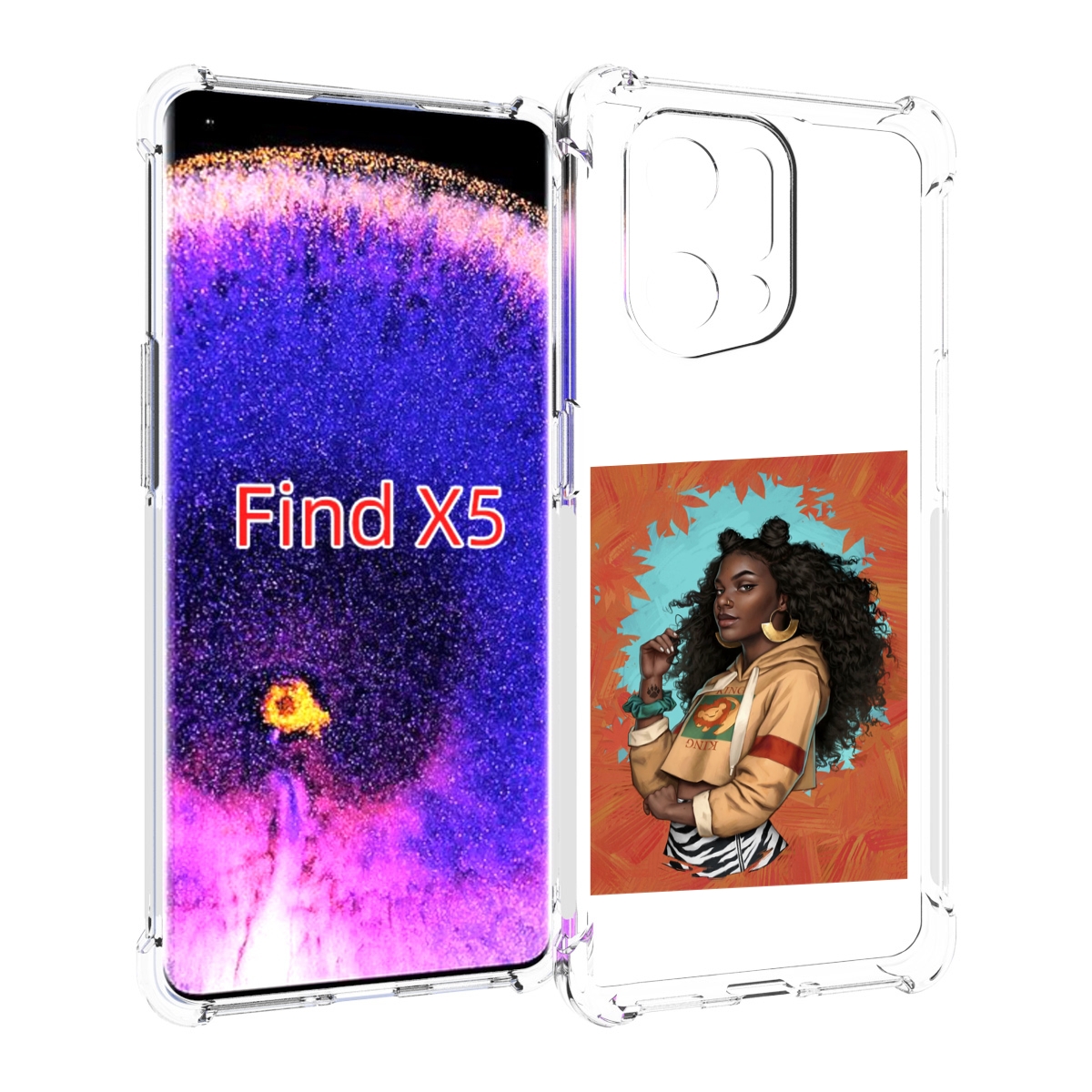 

Чехол MyPads темная-девушка женский для Oppo Find X5, Прозрачный, Tocco