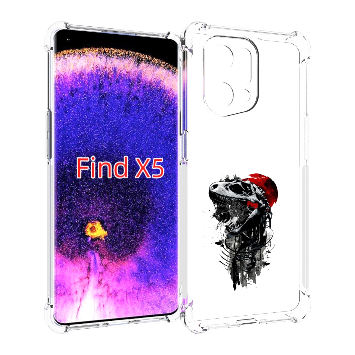 

Чехол MyPads вымерший динозавр для Oppo Find X5, Прозрачный, Tocco
