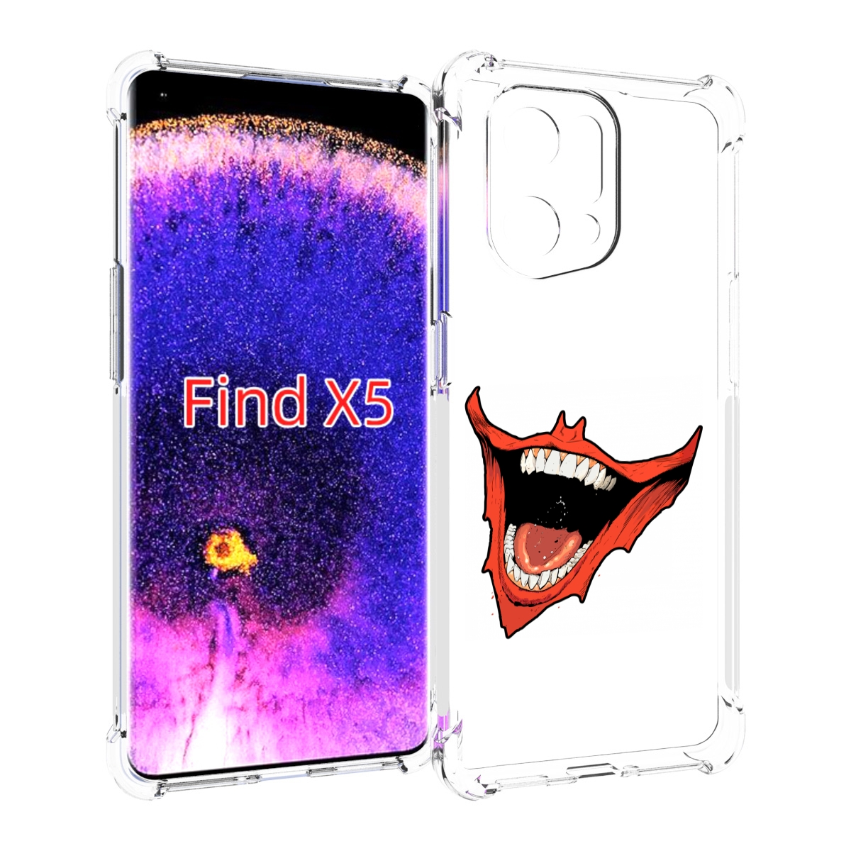 

Чехол MyPads страшная-улыбка для Oppo Find X5, Прозрачный, Tocco