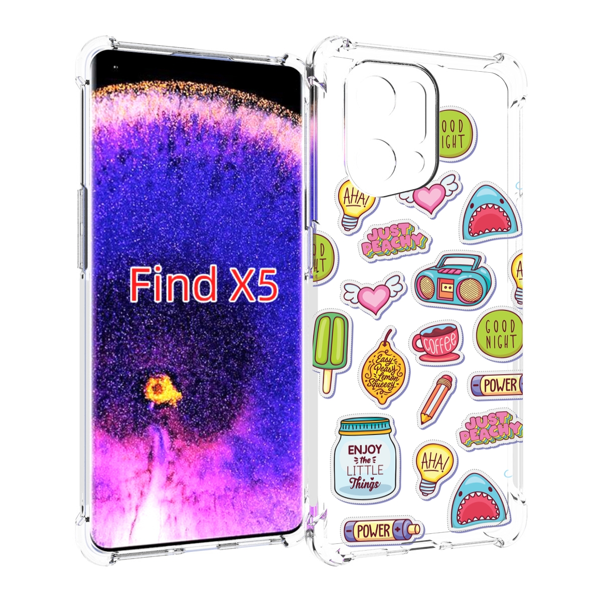 

Чехол MyPads стикер-пак для Oppo Find X5, Прозрачный, Tocco
