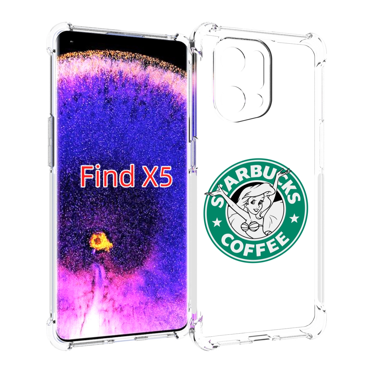 

Чехол MyPads старбакс-кофее для Oppo Find X5, Прозрачный, Tocco