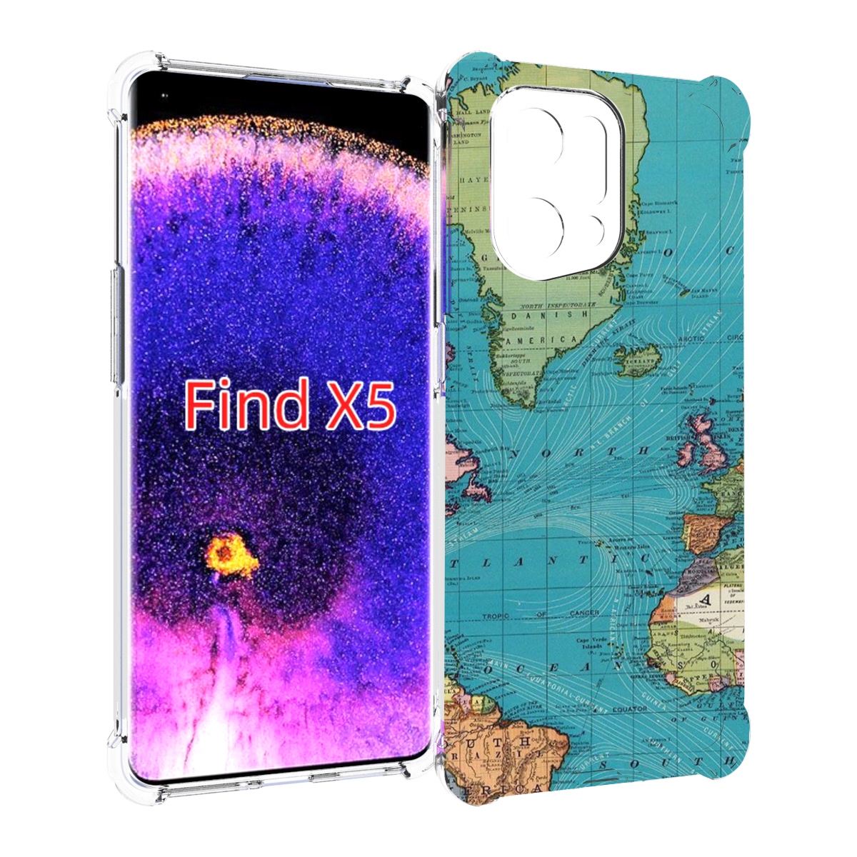 

Чехол MyPads старая карта земли для Oppo Find X5, Прозрачный, Tocco