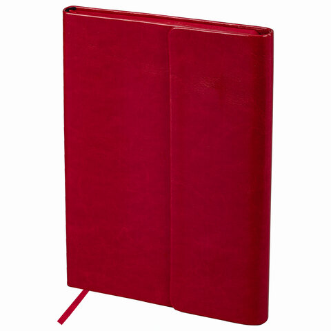 Ежедневник недатированный Brauberg Magnetic X А5 красный, с магнитным клапаном, 30шт
