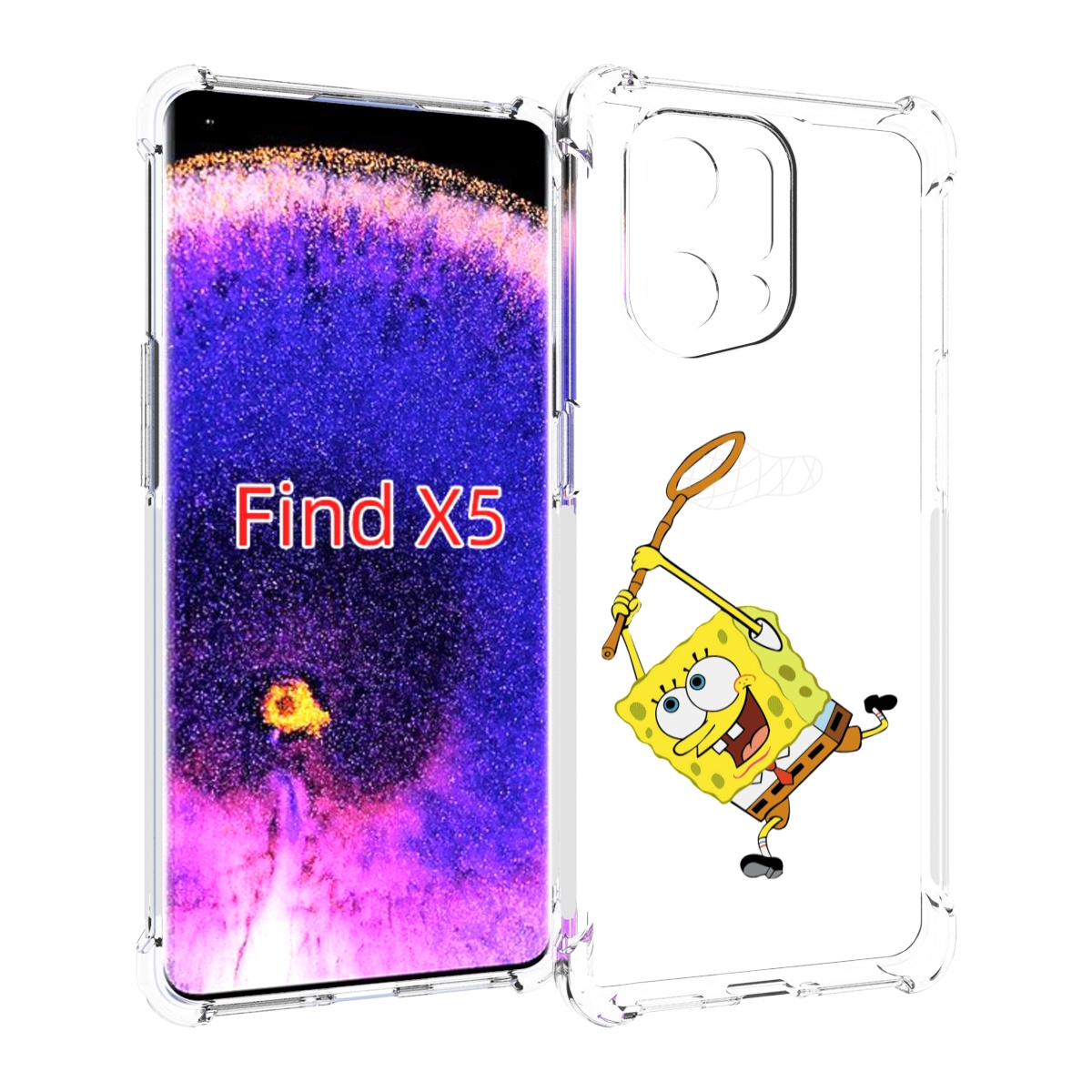 

Чехол MyPads спанчбоб-с-сочком для Oppo Find X5, Прозрачный, Tocco