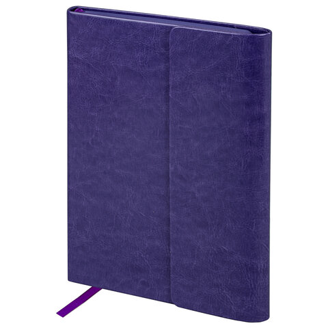 Ежедневник недатированный Brauberg Magnetic X А5 фиолетовый, с магнитным клапаном, 30шт