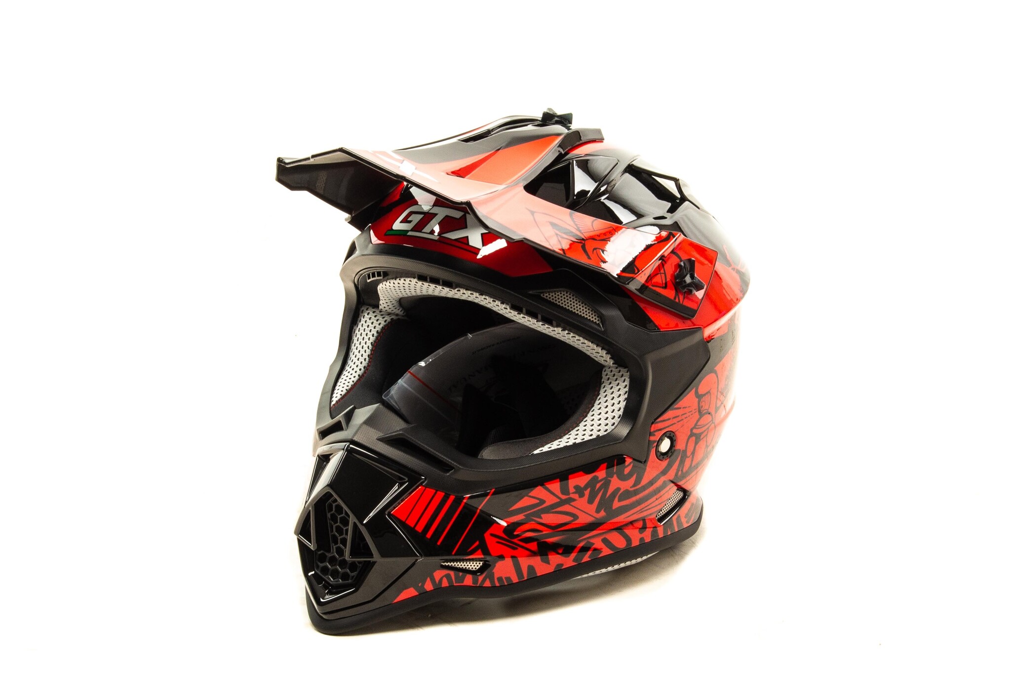 

Шлем мото кроссовый GTX 632S (L) #2 BLACK / RED детский (53-54)