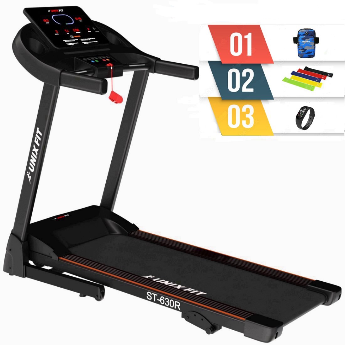 Беговая дорожка UNIXFIT ST-630R Black + набор аксессуаров