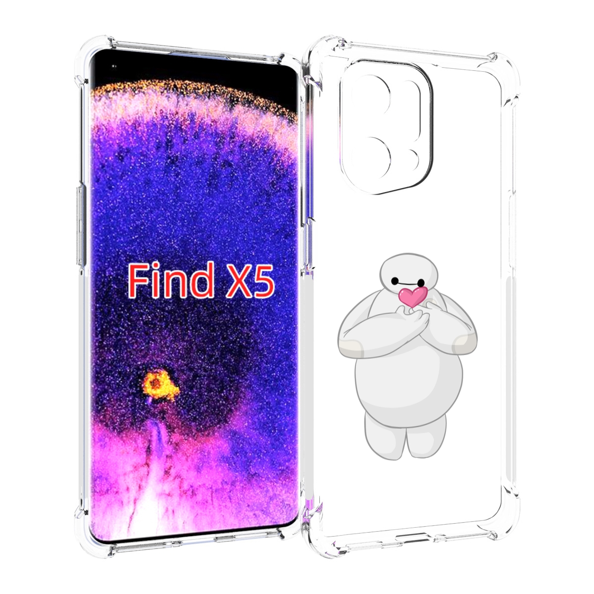 

Чехол MyPads снеговик-с-сердечком для Oppo Find X5, Прозрачный, Tocco