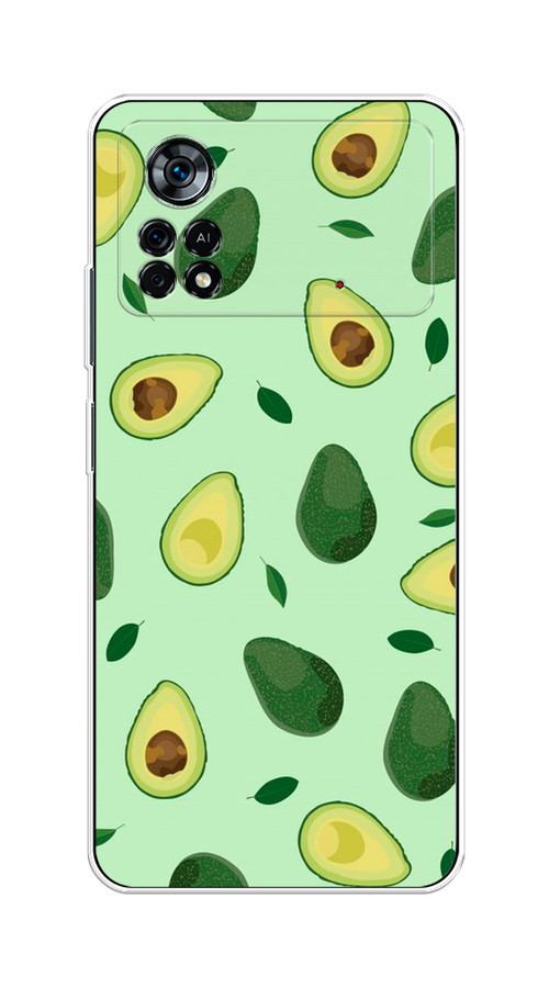 

Чехол на Xiaomi Poco X4 Pro 5G "Blue avocado", Коричневый;зеленый, 313150-1