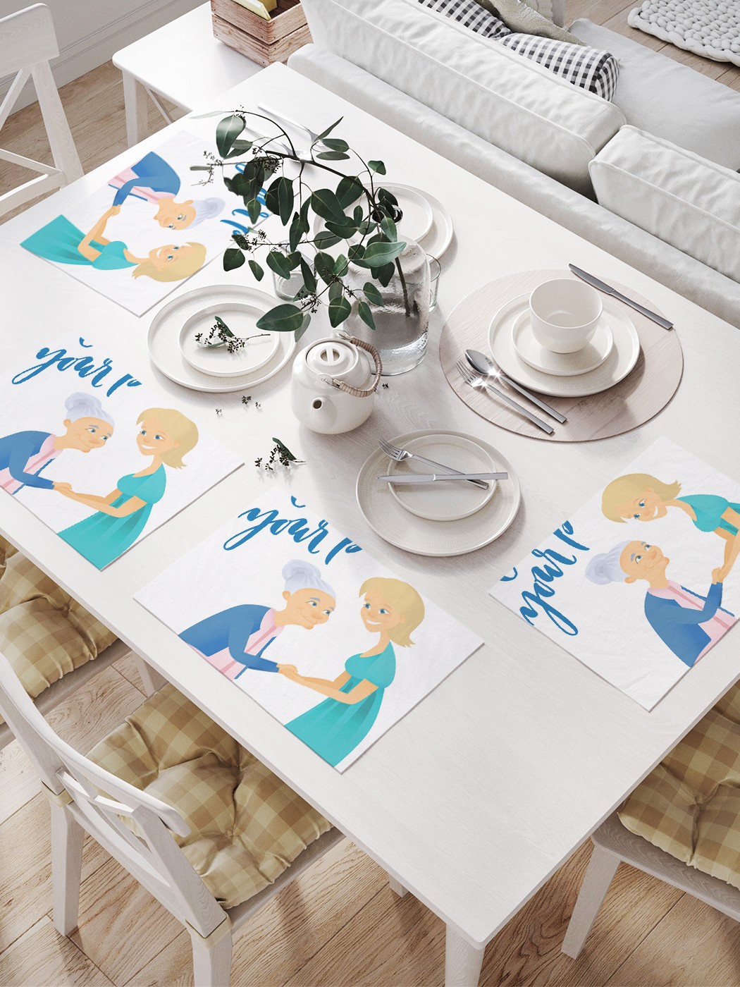 

np_84399 МУЛЬТИ Комплект салфеток с фотопринтом 46x32 см 4 шт.
